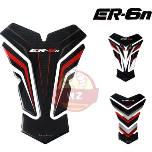 For Kawasaki ER6N ER-6N Tankpad 3D Carbon-look Motorcycle Tank Pad Protector Sticker