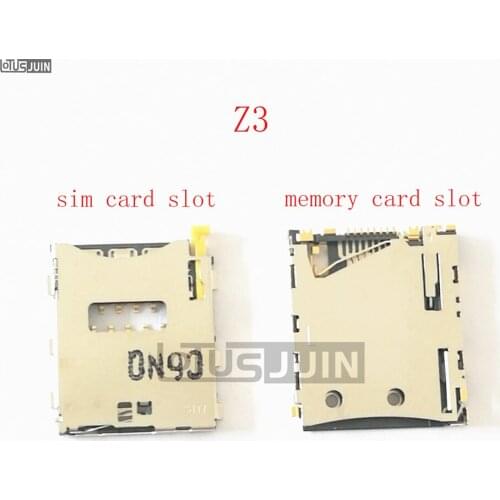 10PCS Original SIM Card Slot+SD Memory card sitting Holder Socket Slot For Sony Xperia Z3 D5833 D6653 D6616 D6603 D6633