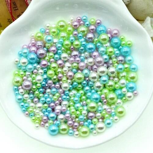 20 Gram 3mm-6mm Mystery of Forest Round Pearls Assortments|DIY Shaker Cards Fillers|Silme Crafting Filler Accessories