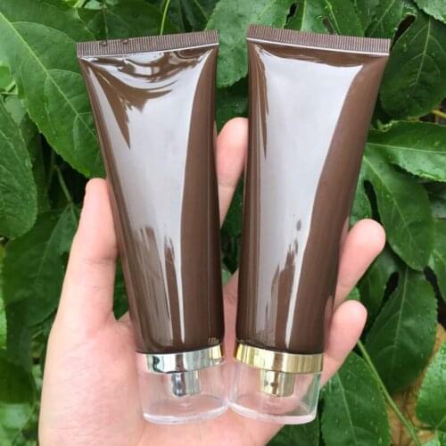 300pcs 100g 100ml High Class Empty Brown Eye Cream Storage Tube, Cosmetic Soft Hose Containers,Squeeze Skin Care Cream Soft Tube