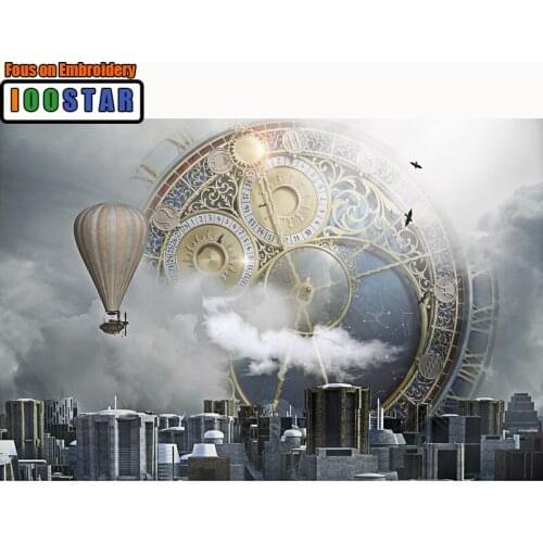 3D Rhinestone Painting Crystal Home Decor DIY Diamond Painting Cross Stitch "Mechanical Clock" Pattern Diamond Embroidery Crafts