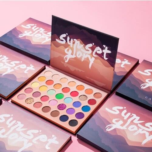 5 Piece 35 Colors High Pigment Eye Shadow Palette Private Label Colorful Shimmer Eyeshadow Pallete Wholesale
