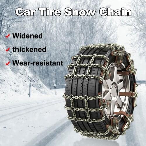 6PCS/ Set Car Tire Snow Chain Anti-slip Anti-wear Steel Chain For Car Truck MPV For Ice, Snow, Mud Road Ground