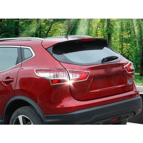 ABS Chrome Tail Light Cover Rear Lamp Frame Trim For Nissan Qashqai 2014 2015 2016 2017 Car Stying Tuning Accessories