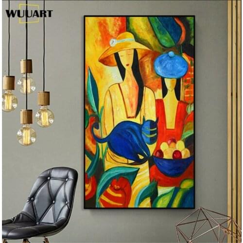 Handmade abstract oil painting on canvas Picasso top sellings famous works of abstract art painting for home hecoration no frame