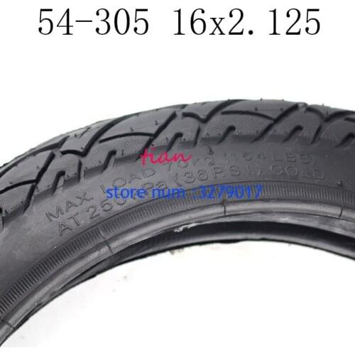 Free Shipping Tire 16 X 2.125 / 54-305 with good quality fits Many Gas Electric Scooters and e-Bike 16X2.125