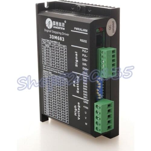 Leadshine 3 Phase Stepper Motor Driver 3DM683 Stepper Motor Driver 20-60VDC 0.5-8.3A Stepper Driver Use for CNC Engraver Machine