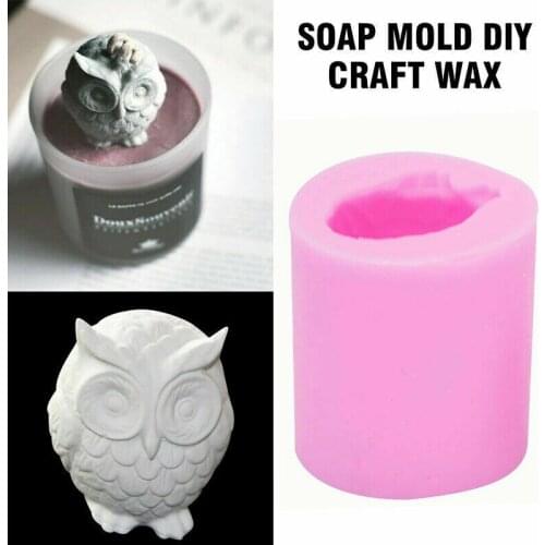 Cute Owl Mold Wax Soap Bird 3D Mould Craft Candle Art DIY Molds Silicone Resin