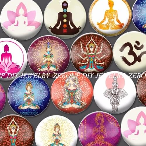 ZEROUP Round Glass Cabochon Multi-size Mixed Pattern Handmade Diy embellishments for jewelry clasps craft