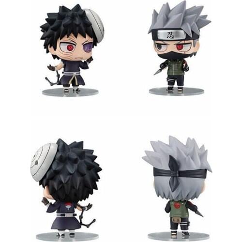 NARUTO Hatake Kakashi Uchiha Obito Mosquito-repellent eyes Q version doll Figure model desk car decoration collection toy gift