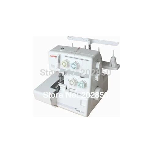 Janome 204D Multi-Function Overlock Sewing Machine With 3/4 Thread Ornamenting Edge,Different Gift Pressure Foot,1 Year Warranty