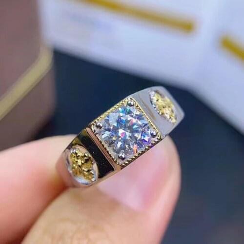 New Arrival Fashion Man Moissanite Mens ring Free shipping 925 sterling silver Fine jewelry