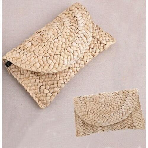 New Women Bags Straw Shoulder Tote Messenger Knit Satchel Bag Beach Bags Ladies Fancy Straw Cosmetic Bags