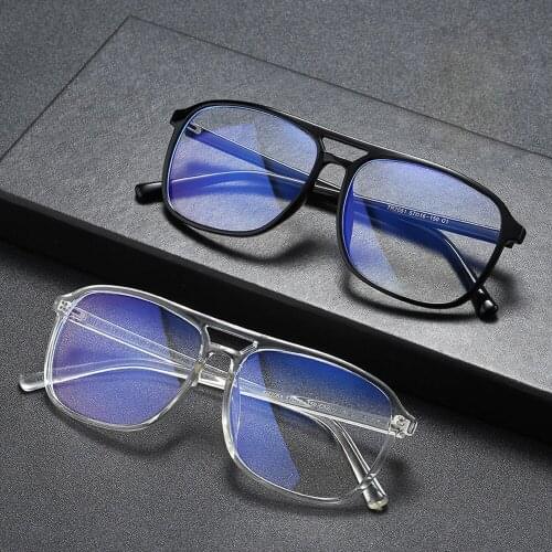 Anti Blue Light Blocking Eyeglasses Men Optical Glasses Women Spectacle UV Gaming Plain Eyeglasses Filter Square Eyewear Lunette