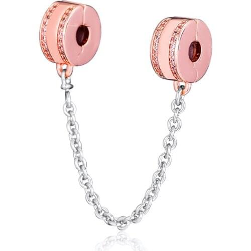 Fits For Pandora Bracelets Insignia Charms with Rose Gold Color 100% 925 Sterling-Silver-Jewelry Beads Free Shipping