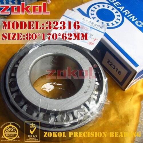ZOKOL bearing 32316 7616E Tapered Roller Bearing 80*170*62mm