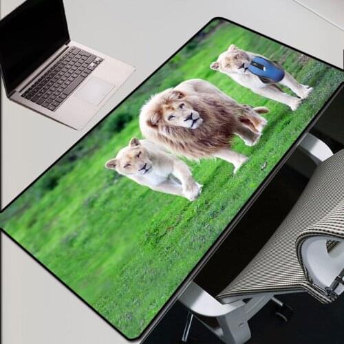 Animal Lion Full Desk Mouse Pad with Natural Rubber Long DesktopLaptop Pad,Precision Seam Gaming Mouse Pad for Office DeskCorgi