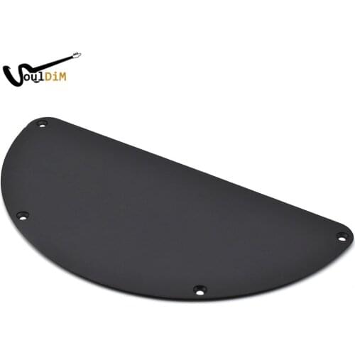 Sand Grinding Semicircle Guitar Pickguard Cavity Cover Back Plate for Guitar Bass Accessory Black