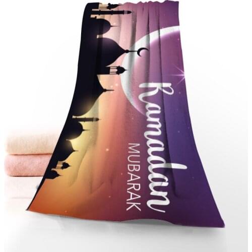 New Customizable Festival Ramadan Fitness Sports Portable Quick-Drying Towel Yoga Outdoor Bamboo Fiber Towels Size 35x75cm