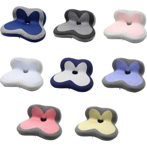 Chair Pads Office Travel Memory Foam Seat Cushion Hollow Design Waist Pillow Slow Rebound Pressure Cushions Study Room Supplies