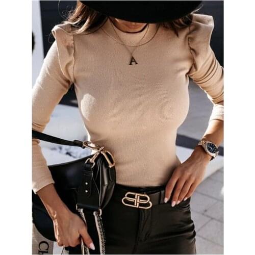 SUNSIOM Women's Knitted T-shirts