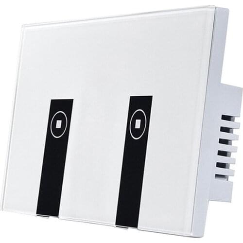 WiFi Smart Light Switch, 2 Switches Touch Wall Plate Alexa Light Switch, In-Wall Wireless On/Off Wall Switch, Timing, Voice App