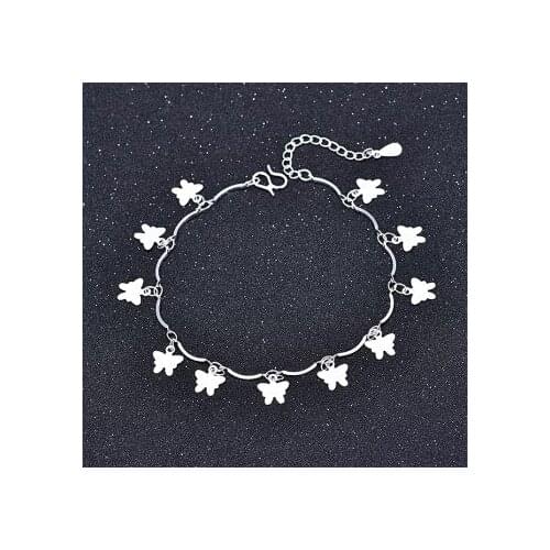 Retro Personality Butterfly Pendants Bracelet Fashion Elegant Womens Silver Color Bracelet Charm Women Cocktail Jewelry Gifts