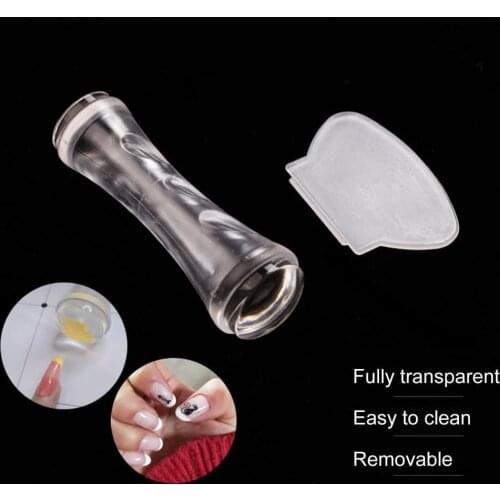 1 Set Double Head Nail Stamp Scraper French Manicure Gel Polish Transfer Template Kit DIY Nail Stamping Printing Tips Tools