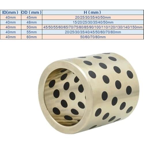 1PC JDB 40mm MPBZ linear graphite copper set bearing copper bushing oil self-lubricating MPBZU bearing