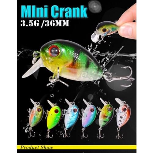 10pcs 5 Colors Mini Fishing Lures 3.5g 3.6cm Hard Bait Sea Peche Tackle Minnow Treble Hooks Bass Trout Tool Accessories Trolling