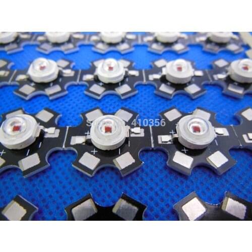 100 PCS 3W Red High Power 660NM 445nm-450nm royal blue Plant Grow LED Emitter Light with 20mm Star Base