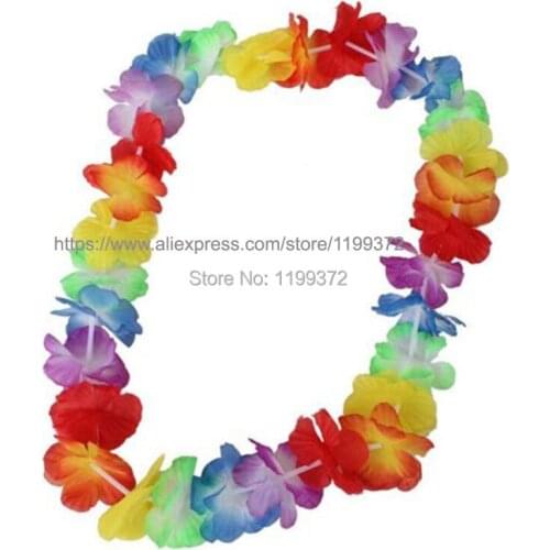 1000pcs Hawaiian Flower leis Garland Necklace Flowers Fancy Dress Party Hawaii Beach Fun Wedding Party Gift Decration