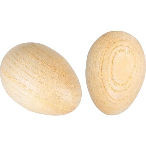 2pcs Wooden Maracas Egg Shakers Musical Percussion Instrument Eggs