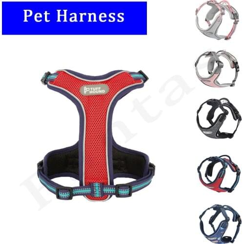 2020 Dropshopping New Arrivals Dog Harness For Small Large Dog Harness Breathable Mesh Bright Colors No Pull Service Dog Harness