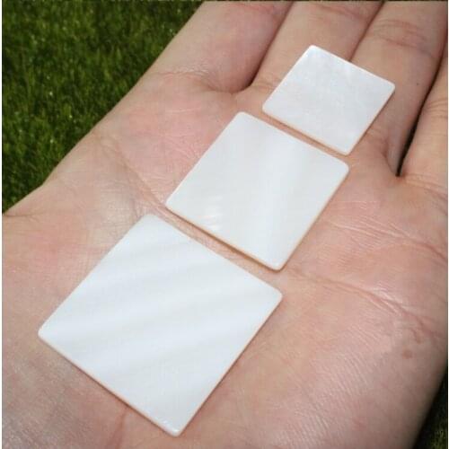 50pcs/lot)High Quality 2021 New 20mm/25mm/30mm No Hole Natural Square Cut shell Mother Pearl shell for DIY Jewelry