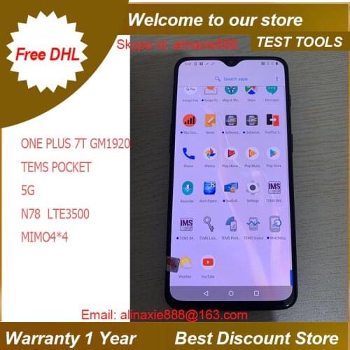 Free shipping DHL + 5G Oneplus 7 pro 5G Tems pocket Handsets + Support 5G /5CA.. & VOLTE testing