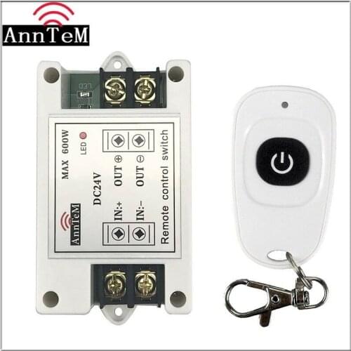 Anntem Wireless Remote Control Switch 433mhz rf Transmitter and Receiver kit dc 16v to 24v Battery Power on Off Relay Controller