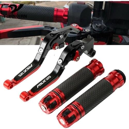 For Honda GROM MSX125 MSX 125 2014 2015 2016 2017 Motorcycle Accessories CNC Adjustable Brake Clutch Lever Handle Hand Grips