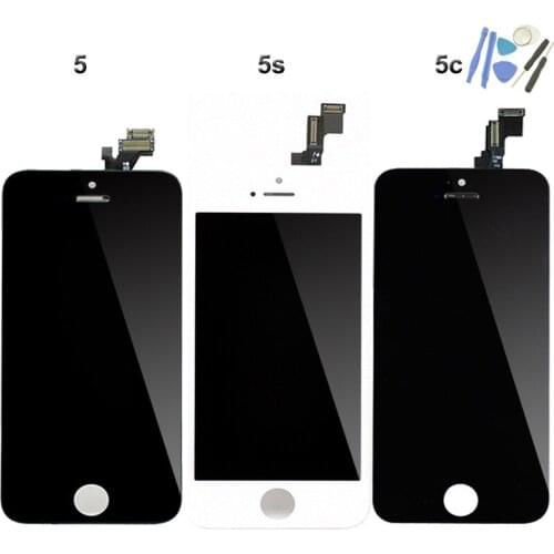 For iPhone 5 5C 5S LCD Display with Touch Screen Digitizer Assembly Replacement +Tools