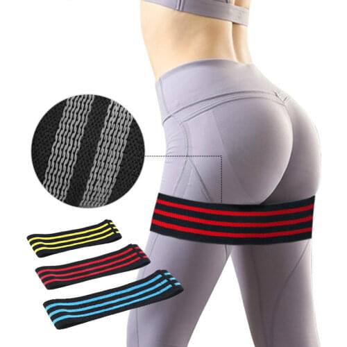 Anti Slip Cotton Hip Band Resistance Bands Booty Exercise Elastic Bands For Yoga Stretching Training Fitness Workout