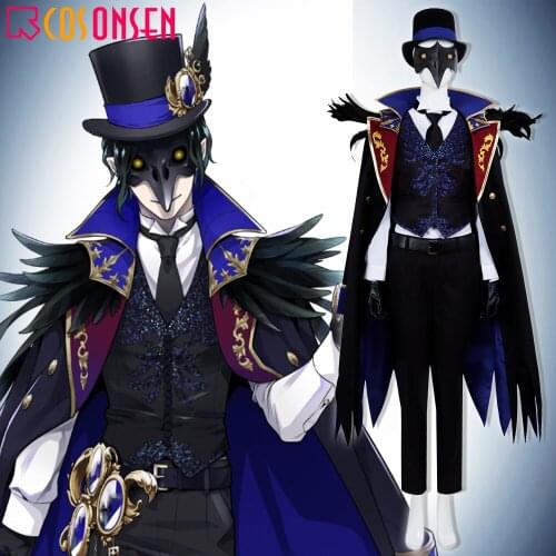 Game Twisted Wonderland Dire Crowley Cosplay Costume Men Halloween carnival Party Suit COSPLAYONSEN Custom Made full set