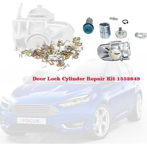1 Set Car Front Door Lock Cylinder Repair Kit 1552849 for Ford for Focus for C-Max for S-Max