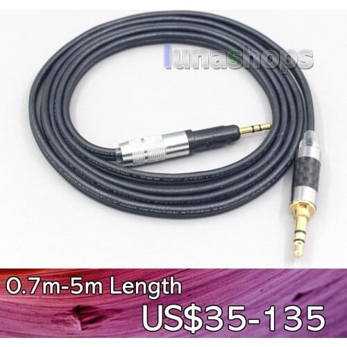 LN007116 2.5mm 4.4mm XLR 3.5mm Black 99% Pure PCOCC Earphone Cable For Audio Technica ATH-M50x ATH-M40x ATH-M70x