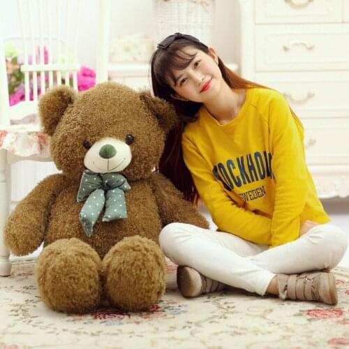 Fillings toy large 100cm green teddy bear plush toy soft doll throw pillow Christmas gift b1900