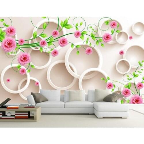 3d wallpaper custom mural non-woven 3d room wallpaper 3D backdrop pink roses paintings murals photo wallpaper for walls 3d