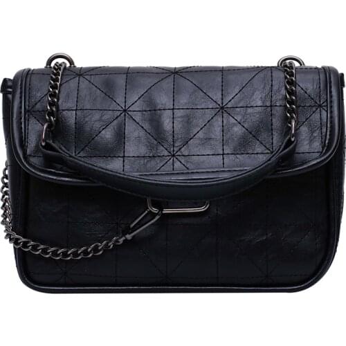 New Arrival Womens Designer Plaid Chain Shoulder Bag Retro Messenger Bag Fashion Trend Handbag And Purse Cross Body Luxury 2020