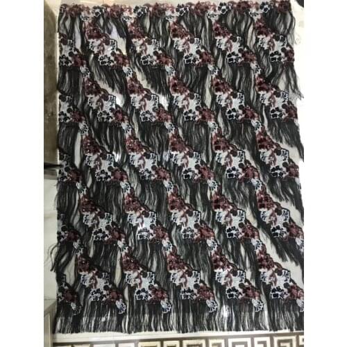 New pattern 5yards/bag st349# 2colors Hair shape Sequins tulle mesh lace fabric for bridal wedding dress/sawing