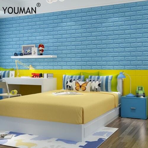 Wallpapers YOUMAN 70cm X 77cm 3D Wall Brick Self adhesive Wallpaper Decals Wall Covering Wallpaper Decorative Stickers Wallpaper