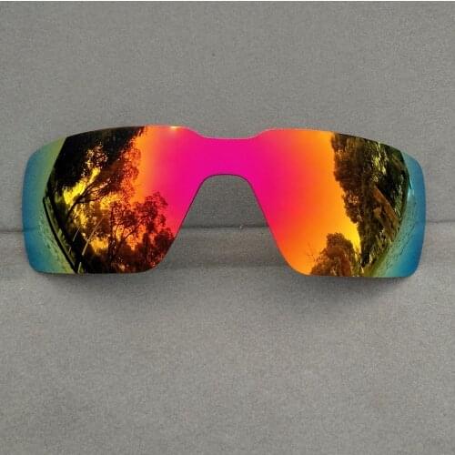 Orange Red Mirrored Polarized Replacement Lenses for Probation Sunglasses Frame 100% UVA & UVB Anti-scratch