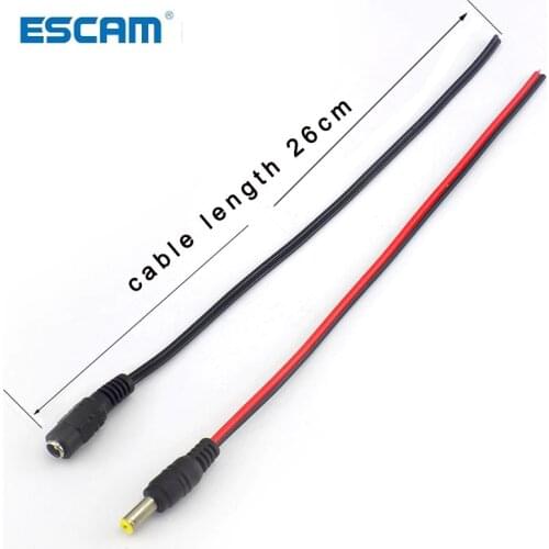 DC Male Female Connectors Plug Power Cable cord wire for CCTV video Camera Security 12v Extension Cable Plug Adaptor 2.1*5.5mm